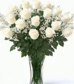 One Dozen White Roses