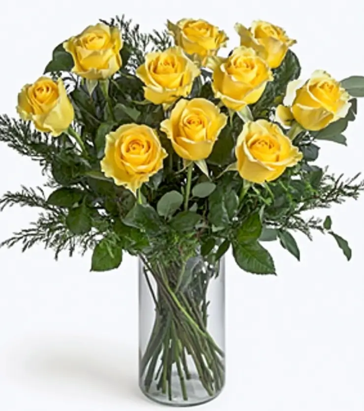 One Dozen Yellow Roses