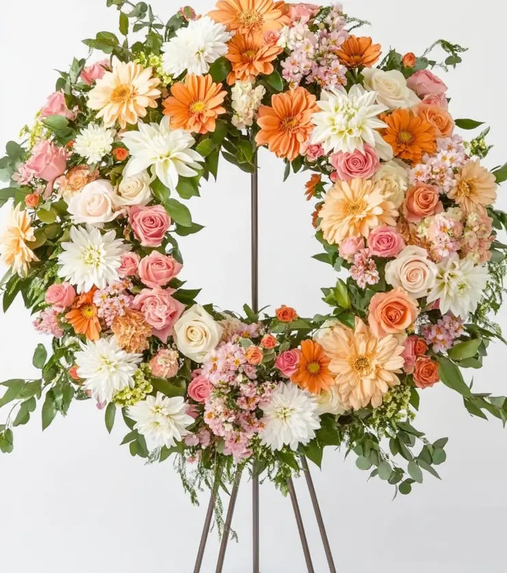 Perfectly Arranged Blossoms Wreath