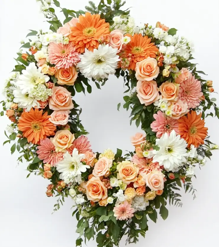 Perfectly Arranged Blossoms Wreath