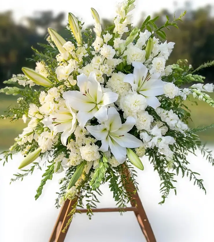 White Standing Spray