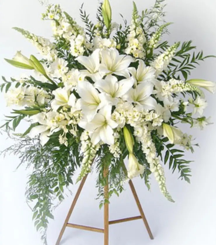 White Standing Spray