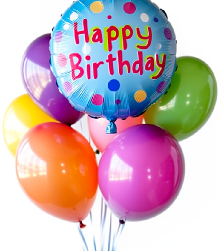 Assorted Birthday Balloons Bouquet