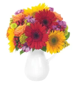 Autumn Celebration Bouquet in a Pitcher