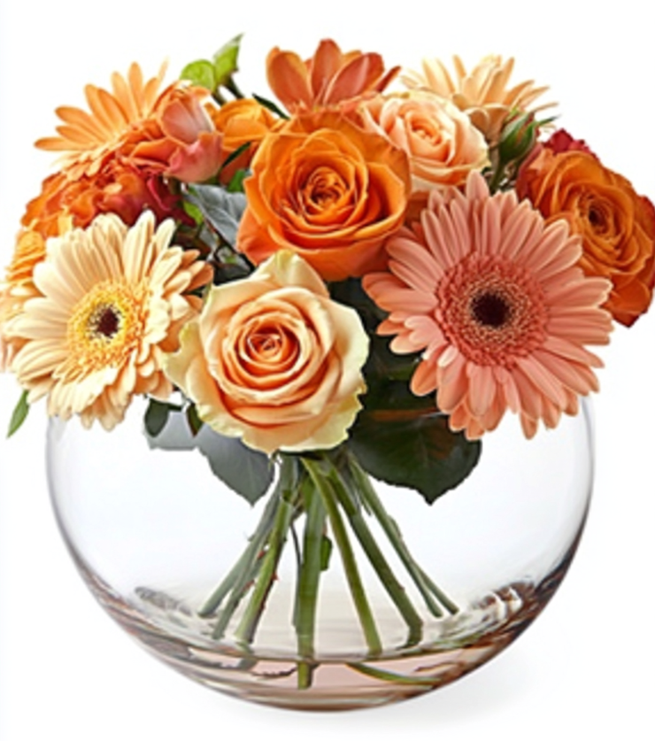 Glass Bowl of Flowers
