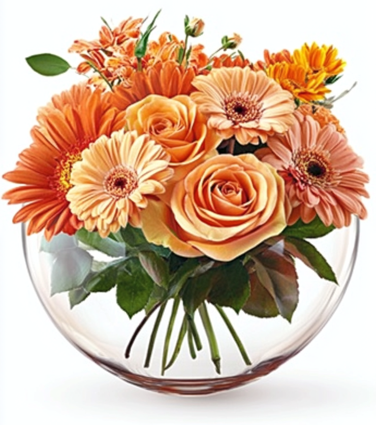 Glass Bowl of Flowers