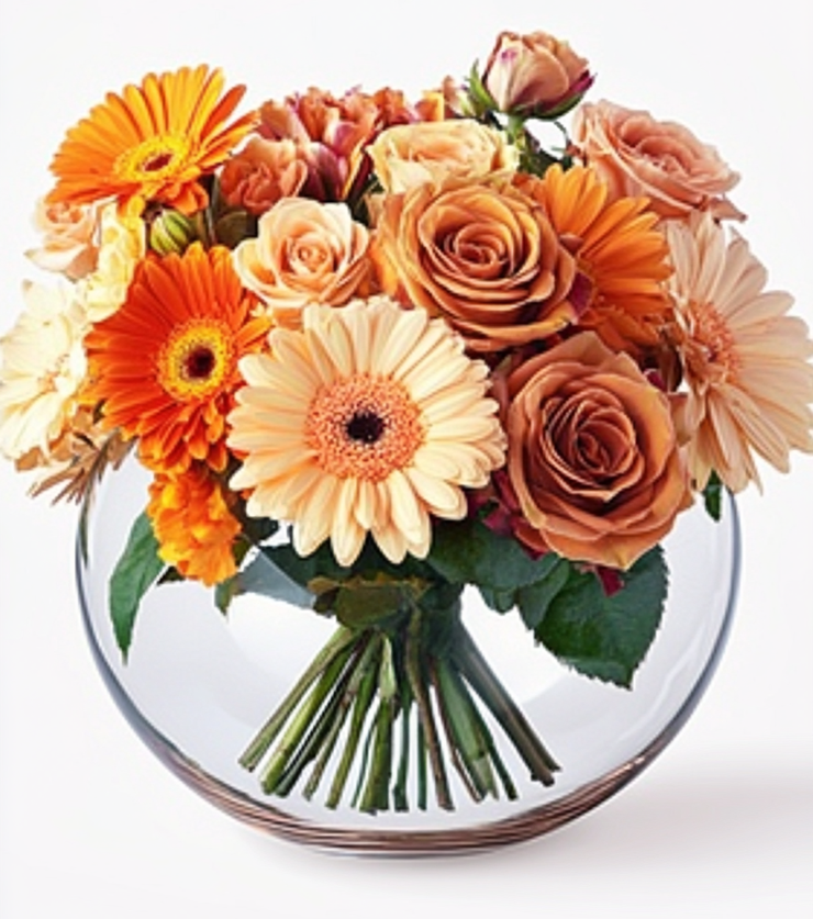 Glass Bowl of Flowers