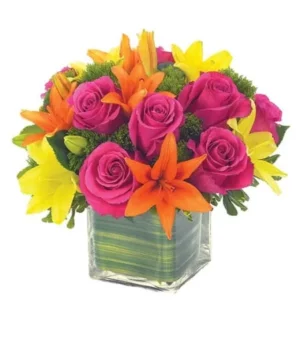 Lovely Lily & Rose Celebration Bouquet