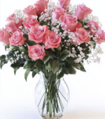 18 pink w baby breath