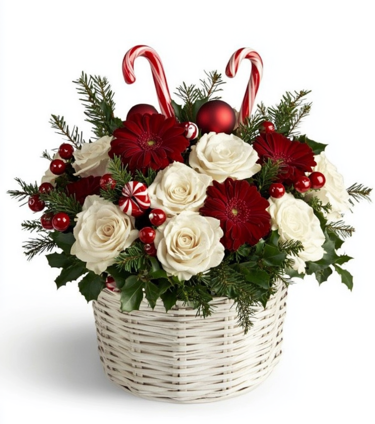 Red and White Basket