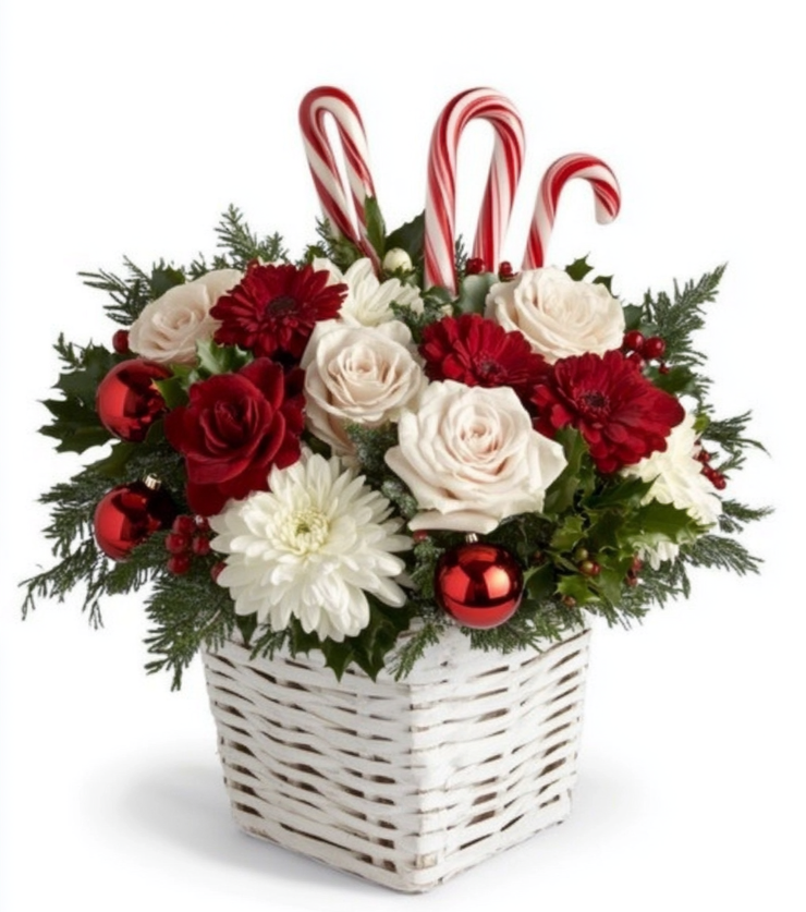 Red and White Basket
