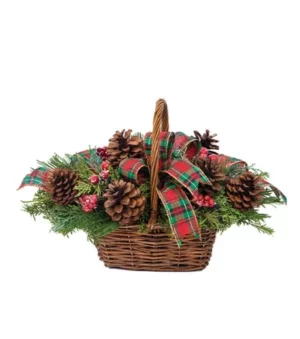 Bright Evergreen Basket
