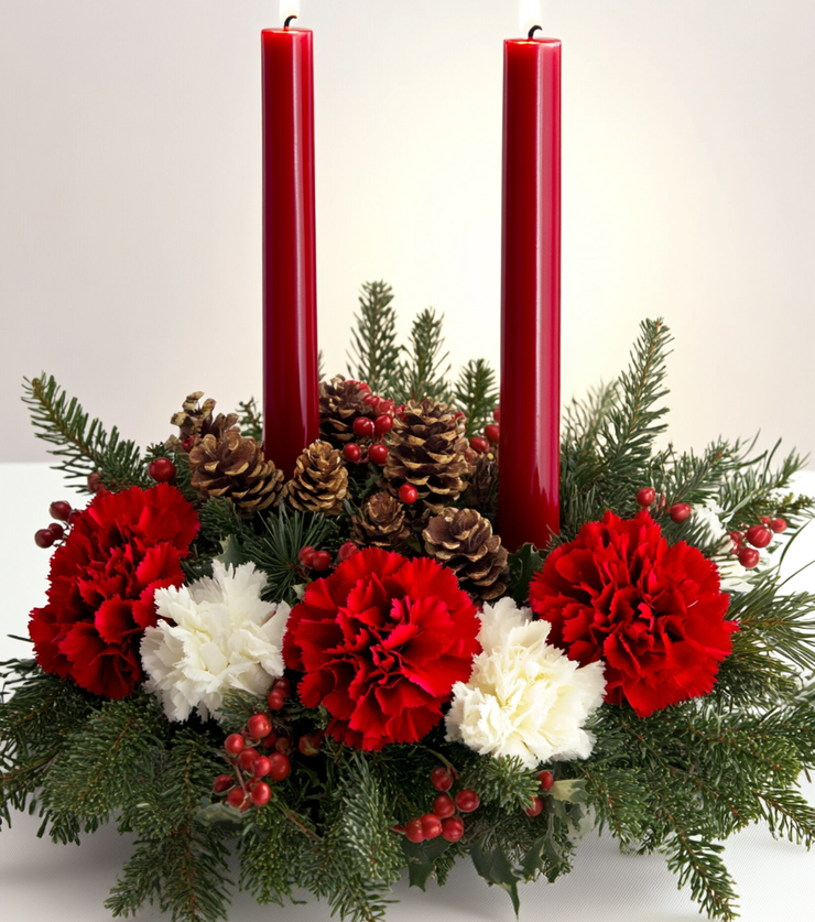 Christmas Candle Centerpiece