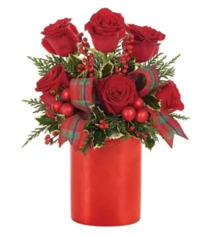 Holiday Rose Shimmer Bouquet