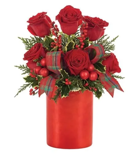 Holiday Rose Shimmer Bouquet