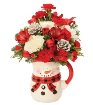 Snowman Sips Bouquet