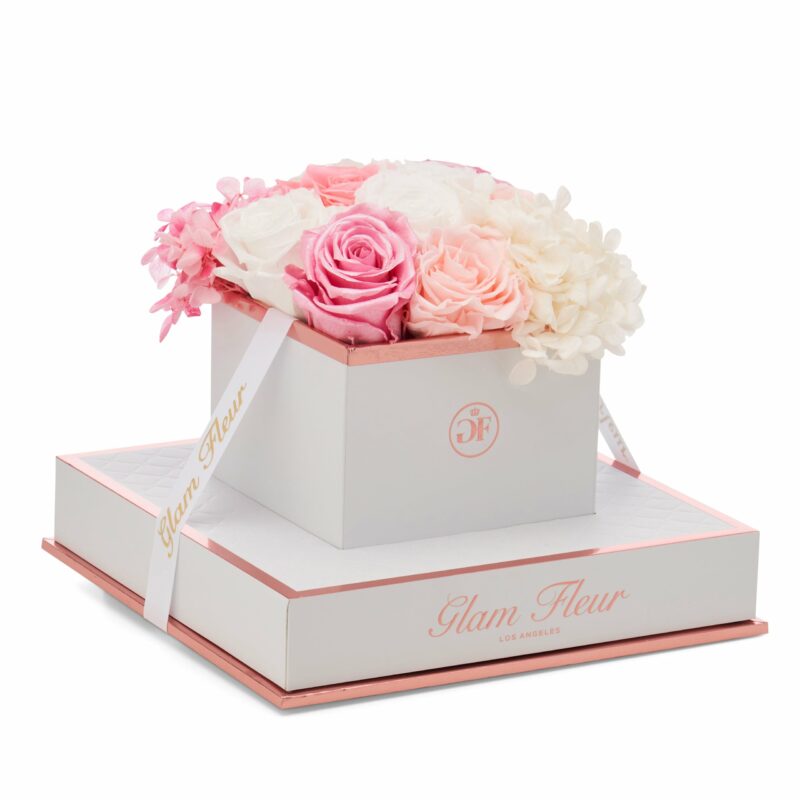 Blanche Chic Pink Ivory Fusion Preserved Flowers