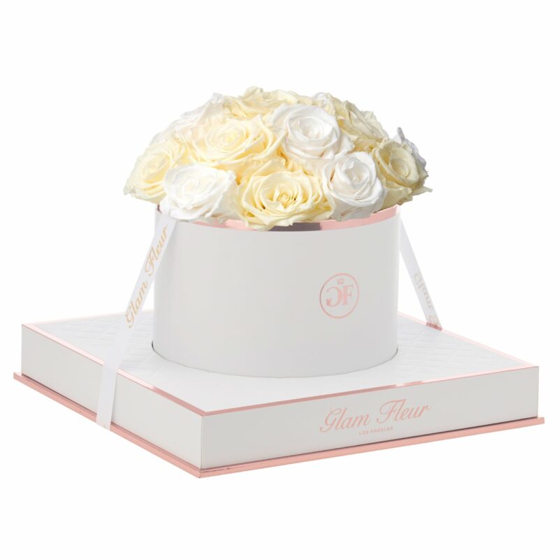 Ivory and Creme Long Lasting Preserved Roses | Glam Fleur