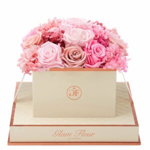 Montagé Square Pink Fusion Preserved Flowers | Glam Fleur