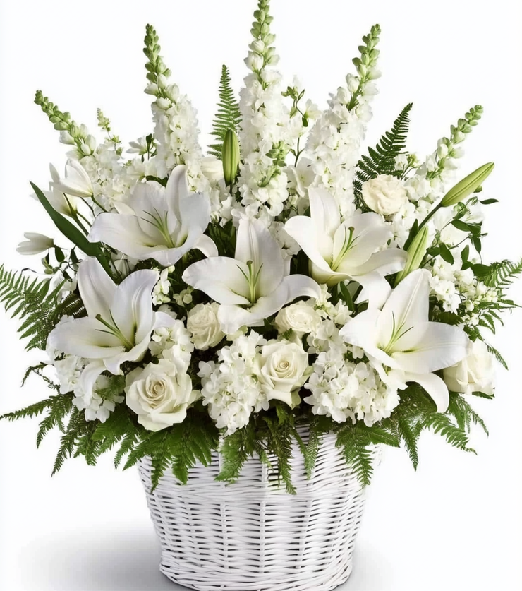 Elegant Sympathy Floral Basket