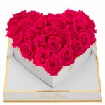 Blanche Heart Fuchsia Preserved Roses