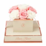 Long Lasting Light Pink and Ivory Rose Arrangement