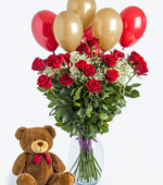 Roses Ballons Teddy