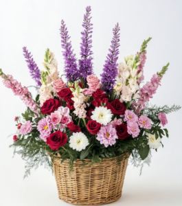 The Colorful Rose Basket