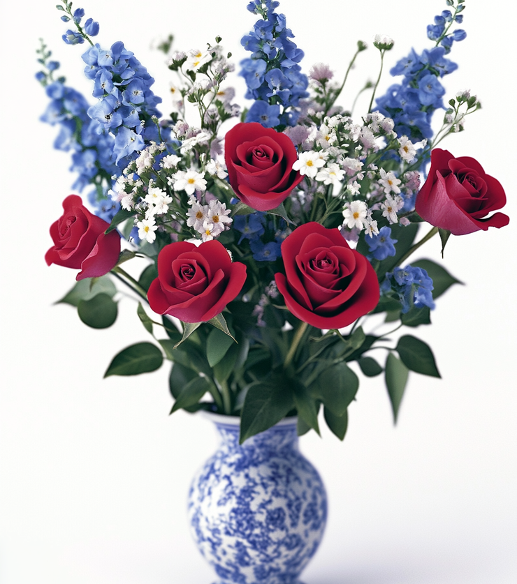 Blue and White Blossoms