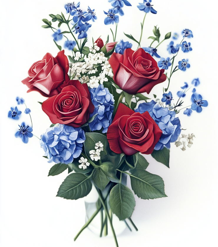 Blue and White Blossoms