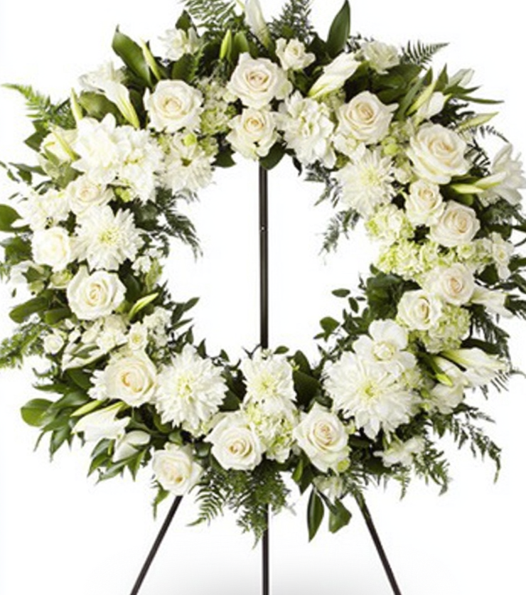Cross My Heart Sympathy Wreath