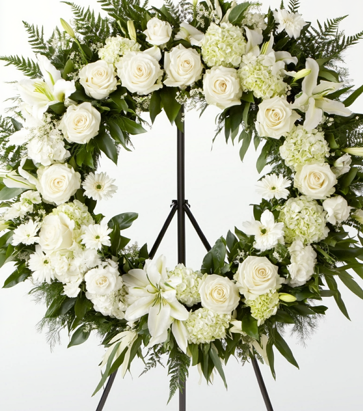 Cross My Heart Sympathy Wreath