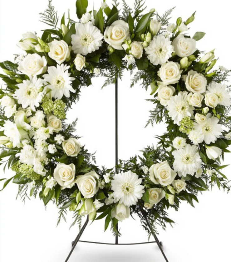 Cross My Heart Sympathy Wreath