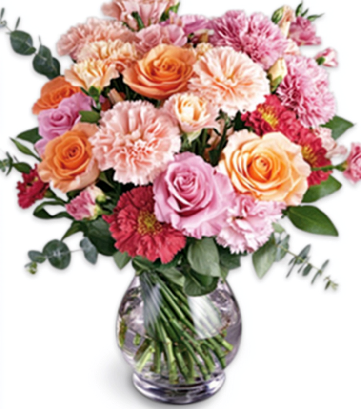 Pink Rose Carnation Bouquet