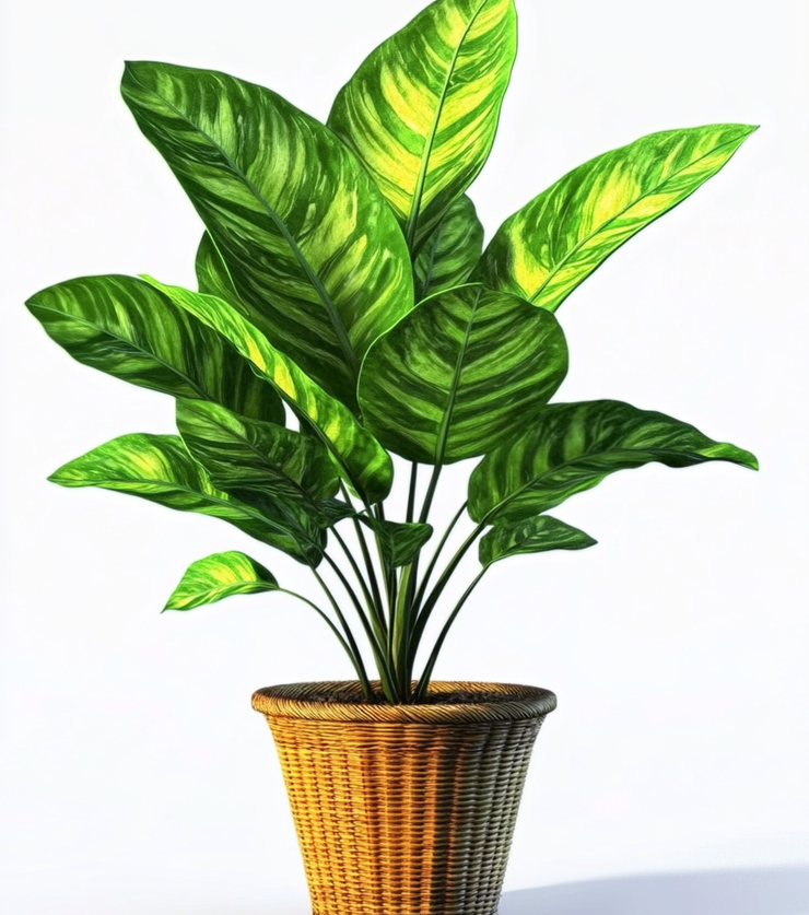 Pretty Dieffenbachia Basket