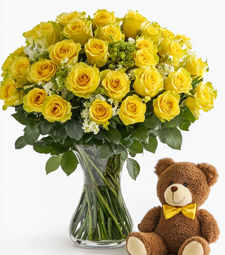2 Dozen Spectacular Yellow Roses