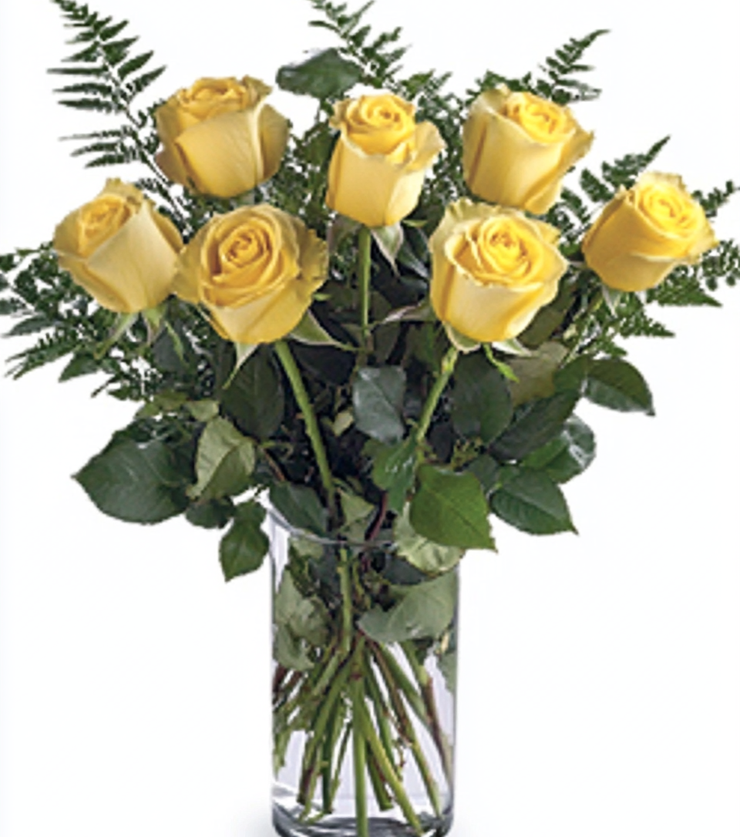 6 Yellow Roses