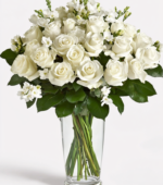 All White Shimmering Blossoms