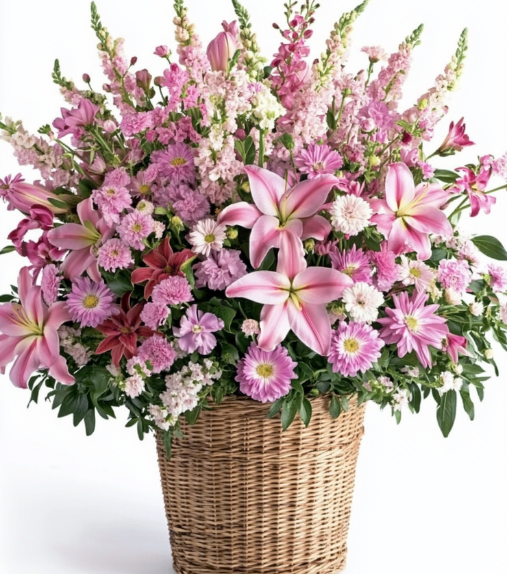 Sympathy Lilies Basket