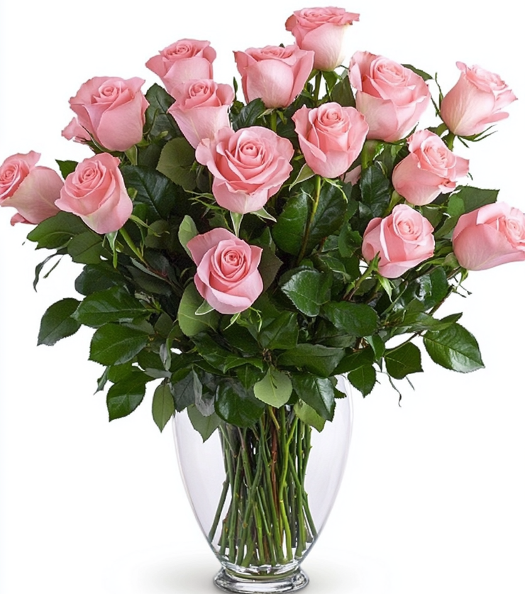 Two Dozen Pink Roses