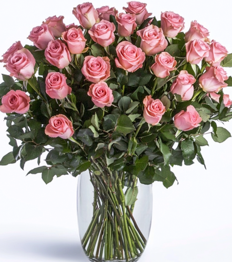 Two Dozen Pink Roses