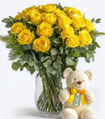 Bear and Roses