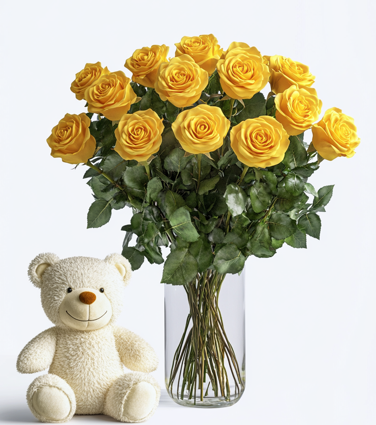 Bear and Roses