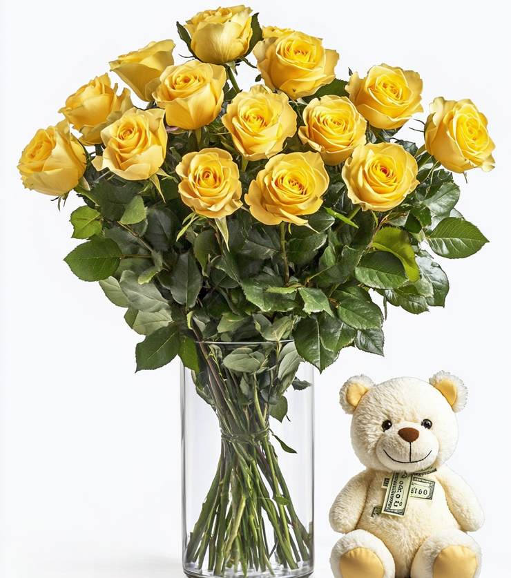 Bear and Roses