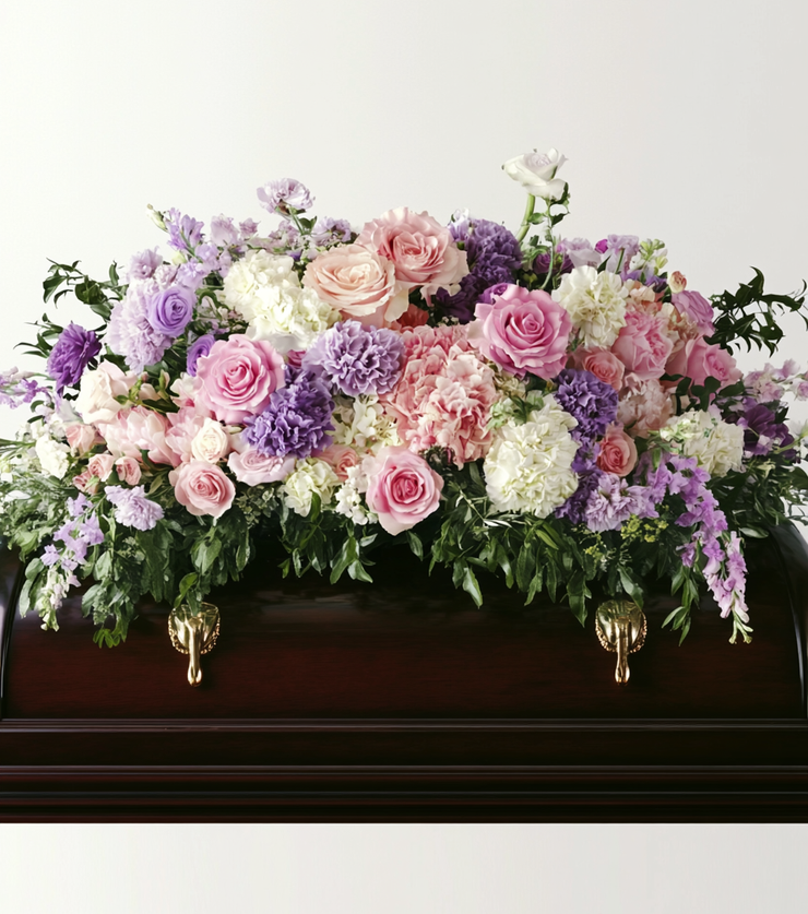 White Wonder casket cover