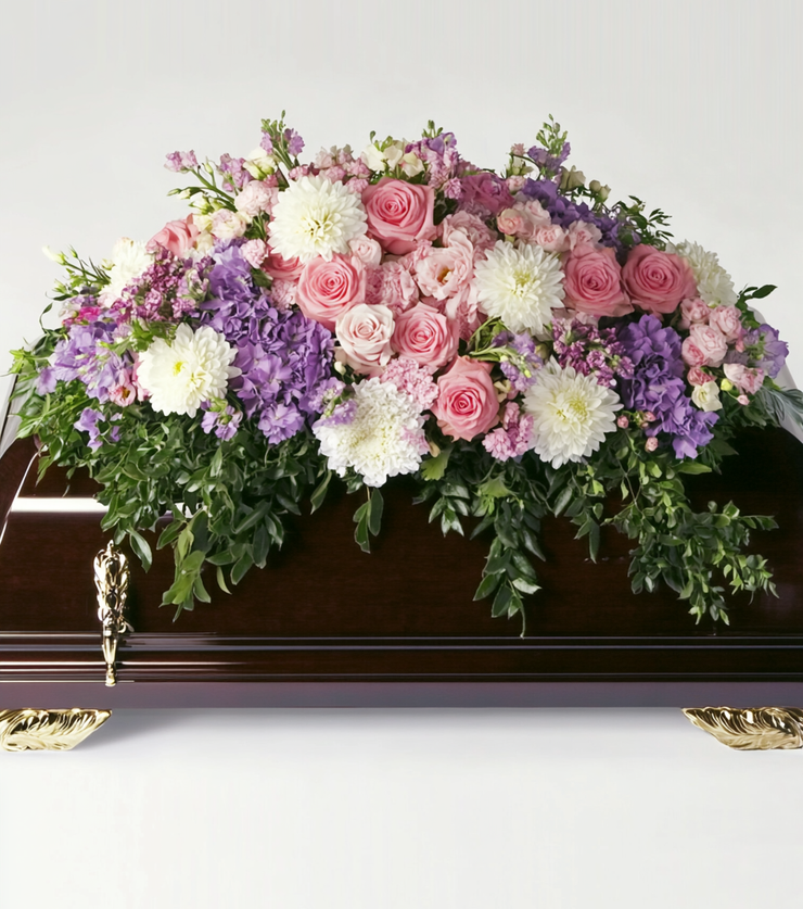 White Wonder casket cover