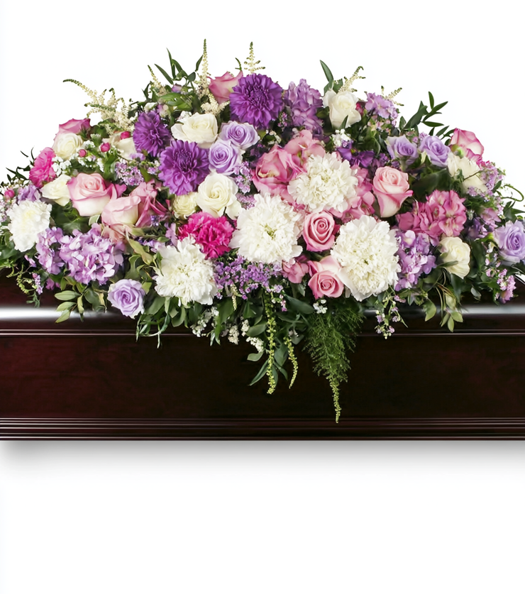 White Wonder casket cover